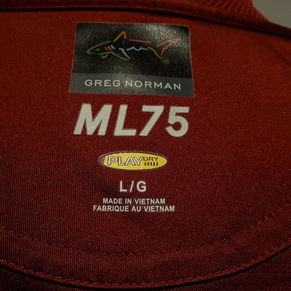 Greg Norman ML75 Play Dry Burgundy Polo Large - Picture 5 of 5